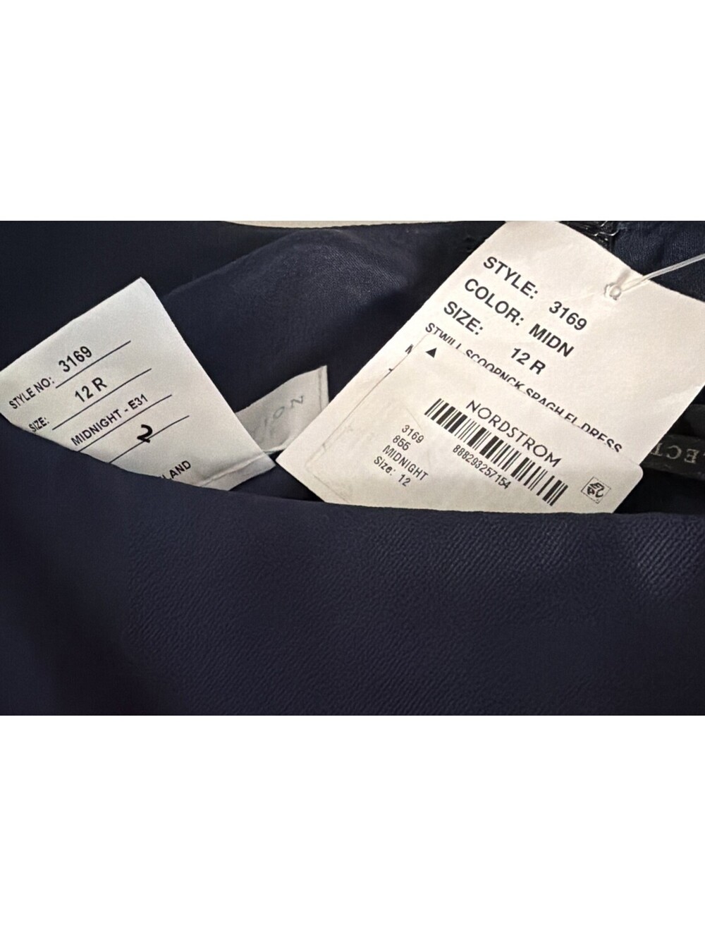 NWT Dessy Collection Sleeveless Satin Gown In Midnight Size 12 $279 - Picture 10 of 10